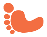 Barefoot Single footprint Favicon icon for review